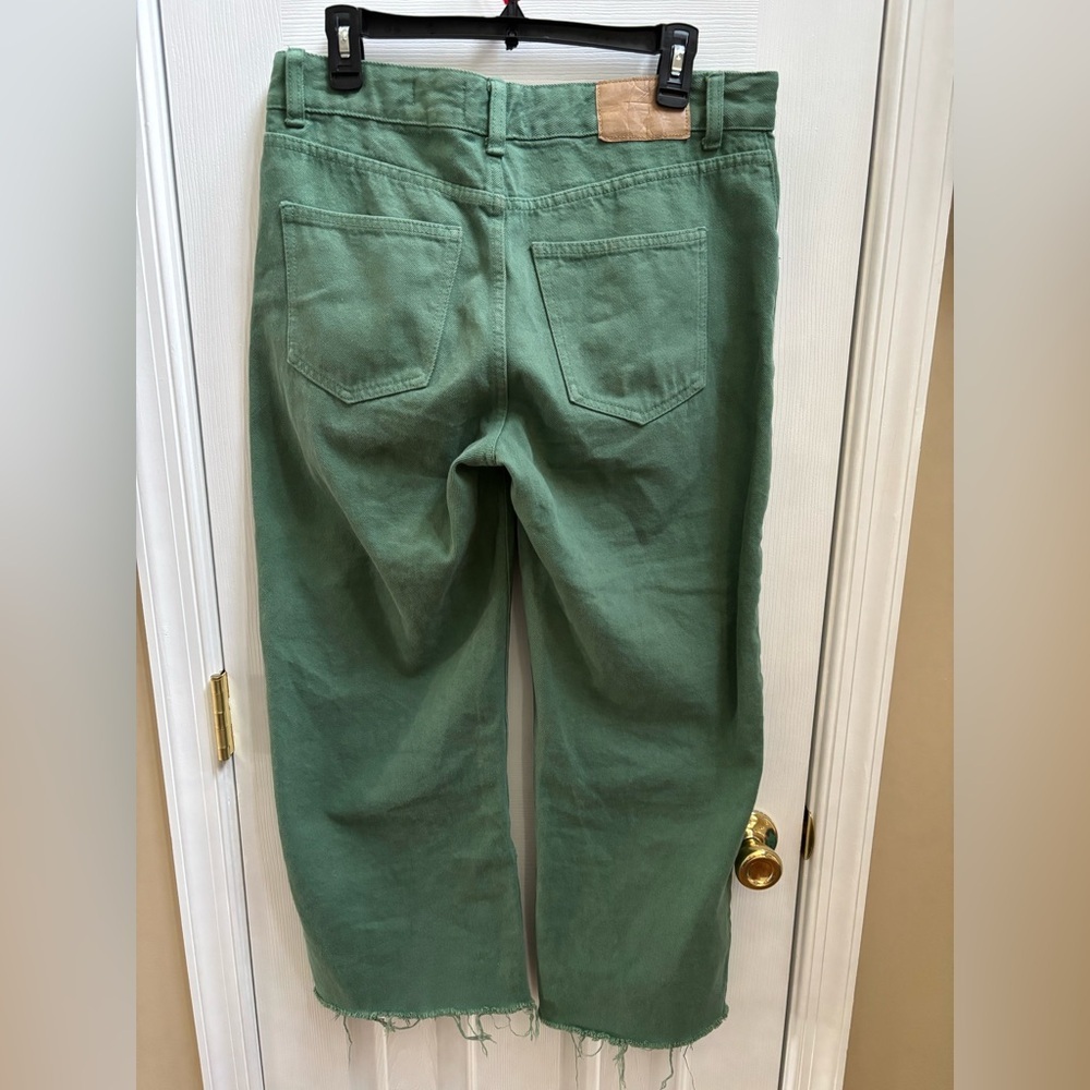 ASOS Woman’s Cotton On green panel straight leg jeans, Size 8, EUC (SEE NOTE) - Picture 7 of 7